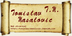 Tomislav Masalović vizit kartica